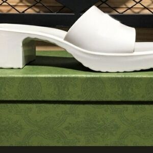 Crown & Ivy White Mules with Minimalist Design Brand New In Box